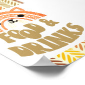 4x6 Nahrungsmittel und Getränke Boho Woodland Fox  Poster (Ecke)