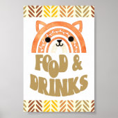 4x6 Nahrungsmittel und Getränke Boho Woodland Fox  Poster (Vorne)