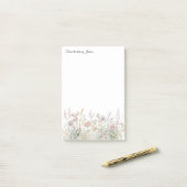 4x6 Personalisierte Wildblume Vom Schreibtisch aus Post-it Klebezettel (Auf Schreibtisch)