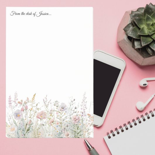 4x6 Personalisierte Wildblume Vom Schreibtisch aus Post-it Klebezettel