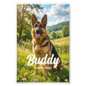4x6 Pet Photo Print Personalized with Name & Date Fotodruck (Vorne)