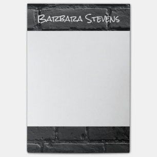 4x6 Schwarz-Weiß-Brick-Schrift Post-it Klebezettel