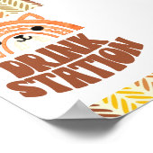 4x6 Trinkstation Boho Woodland Fox Geburtstag Poster (Ecke)
