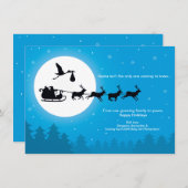 4x6 Weihnachtskarte Schwangerschaft Ankündigung - (Vorne/Hinten)