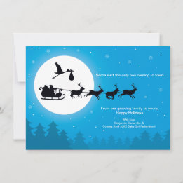 4x6 Weihnachtskarte Schwangerschaft Ankündigung -