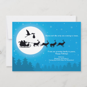 4x6 Weihnachtskarte Schwangerschaft Ankündigung -