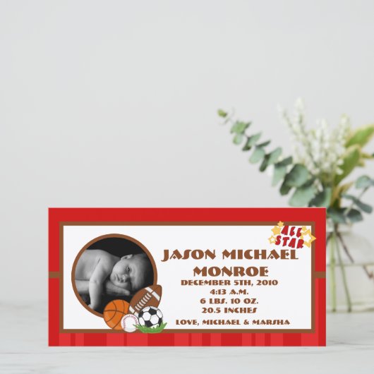 4x8 Ankündigung des Roten Fotos (Stehend Vorderseite)