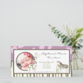 4x8 Foto Geburtserklärung Jacana Girl Jungle Ankündigung (Stehend Vorderseite)