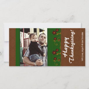 4x8 Green und Brown Herbst FOTO Erntedank Card Feiertagskarte