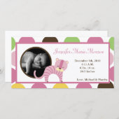 4x8 Jungle Queen Tiger Foto Geburtserklärung Ankündigung (Vorne/Hinten)