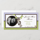 4x8 Monkey Time Dschungel Foto Geburtsankündigung Ankündigung (Vorne/Hinten)