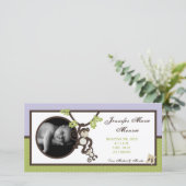 4x8 Monkey Time Dschungel Foto Geburtsankündigung Ankündigung (Stehend Vorderseite)