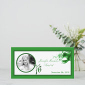 4x8 Sweet 16 Green Party Ankündigung (Stehend Vorderseite)