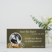 4x8 Verlobung Ankündigung Brawn Fall Double Bike (Stehend Vorderseite)