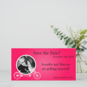 4x8 Verlobung Ankündigung Hot Pink Double Bike (Stehend Vorderseite)