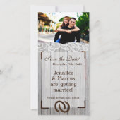 4x8 Verlobung Ankündigung von Pferdeschuhen auf Ho (Vorderseite)