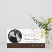 4x8-Verlobung-Ankündigungspapierleuchten auf Knoch Save The Date (Stehend Vorderseite)