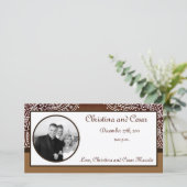 4x8 Verlobung Foto Ankündigung Deep marokkanische  (Stehend Vorderseite)