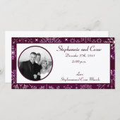 4x8 Verlobung Foto Ankündigung Lila Sterne (Vorne/Hinten)