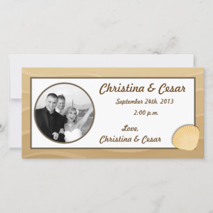 4x8 Verlobung Foto Ankündigung Muscheln auf San