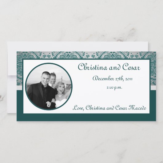 4x8 Verlobung Foto Ankündigung Nacht in Indien (Vorderseite)