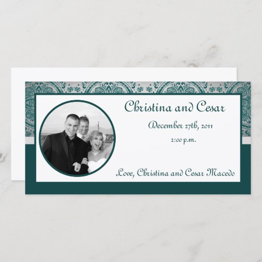 4x8 Verlobung Foto Ankündigung Nacht in Indien (Vorne/Hinten)