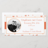 4x8 Verlobung Foto Ankündigung Pinguin Liebe/Heu (Vorne/Hinten)