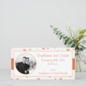 4x8 Verlobung Foto Ankündigung Pinguin Liebe/Heu (Stehend Vorderseite)