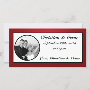 4x8 Verlobung Foto Ankündigung White Tree Red