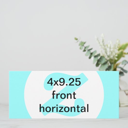 4x9,25 horizontale Einladung (Stehend Vorderseite)