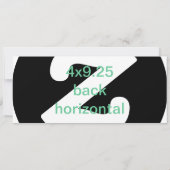 4x9,25 horizontale Einladung (Rückseite)