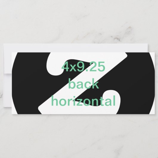 4x9,25 horizontale Einladung (Rückseite)