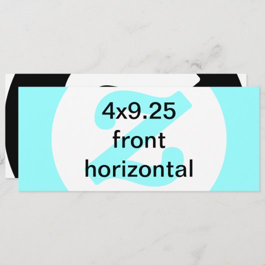 4x9,25 horizontale Einladung (Vorne/Hinten)