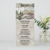 4x9.25 Menu Cards Army OCP Camouflage Uniform Camo Einladung (Stehend Vorderseite)