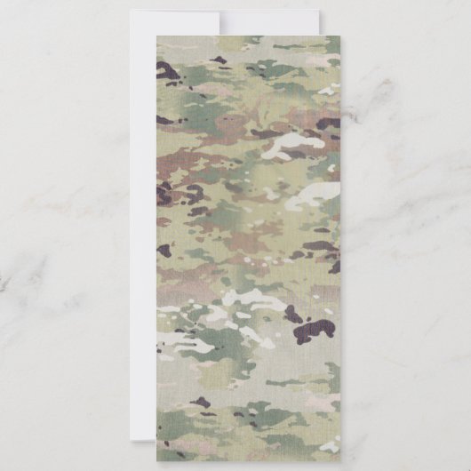 4x9.25 Menu Cards Army OCP Camouflage Uniform Camo Einladung (Rückseite)