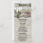 4x9.25 Menu Cards Army OCP Camouflage Uniform Camo Einladung (Vorderseite)