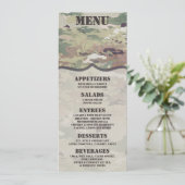 4x9.25 Menu Cards Army OCP Camouflage Uniform Camo Einladung (Stehend Vorderseite)