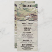 4x9.25 Menu Cards Army OCP Camouflage Uniform Camo Einladung (Vorne/Hinten)
