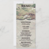 4x9.25 Menu Cards Army OCP Camouflage Uniform Camo Einladung (Vorderseite)