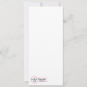 4x9.25 Menü Cards Baumwollzweig auf dunklem Holzst Einladung (Rückseite)