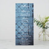 4x9,25 Menü Cards Rustikale Zinn-Panel-Decke Land Einladung (Stehend Vorderseite)