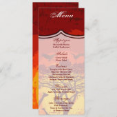 4x9.25 Menükarten Afrikanische Safari Giraffe Sun Einladung (Vorne/Hinten)