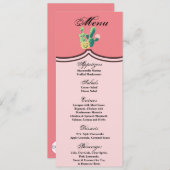 4x9,25 Menükarten Bohemische Kaktus-Sukkulenten Einladung (Vorne/Hinten)