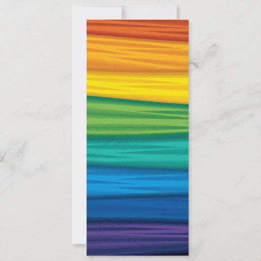 4x9.25 Menükarten lgbtq Regenbogenflagge Lesbisch Einladung (Rückseite)