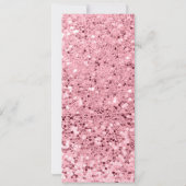 4x9.25 Menükarten Rose Gold Glitzer Einladung (Rückseite)