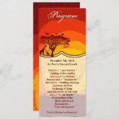 4x9.25 Programmkarten African Safari Giraffe Sun Einladung (Vorne/Hinten)