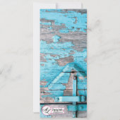 4x9.25 Programmkarten Blue Wood Barn Door Boots Einladung (Rückseite)