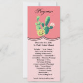 4x9.25 Programmkarten Bohemische Kaktus Succulents Einladung (Vorderseite)