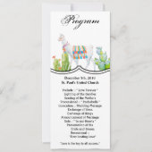 4x9.25 Programmkarten Boho Llama Bohemisch Cacti D Einladung (Vorderseite)