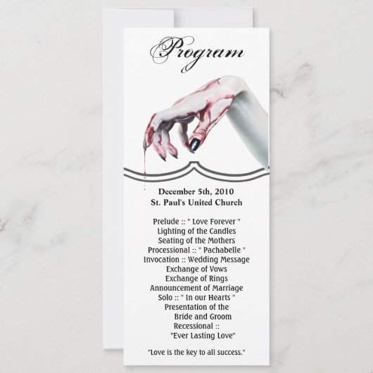 4x9,25 Programmkarten bvzombie blutblutleder vampi Einladung (Vorderseite)